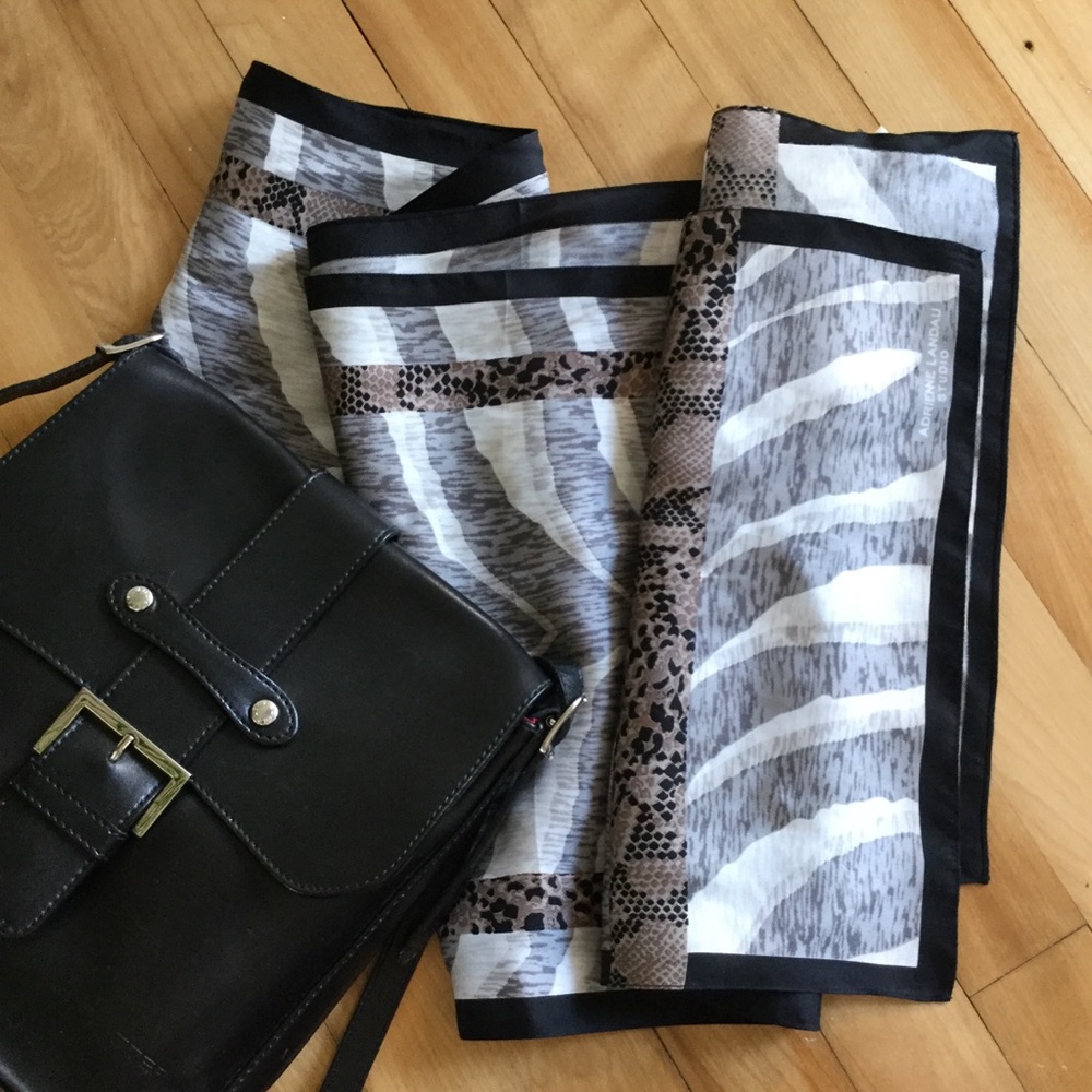 Vintage Adrienne Landau Silk Scarf